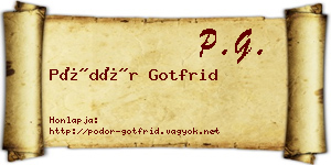 Pödör Gotfrid névjegykártya